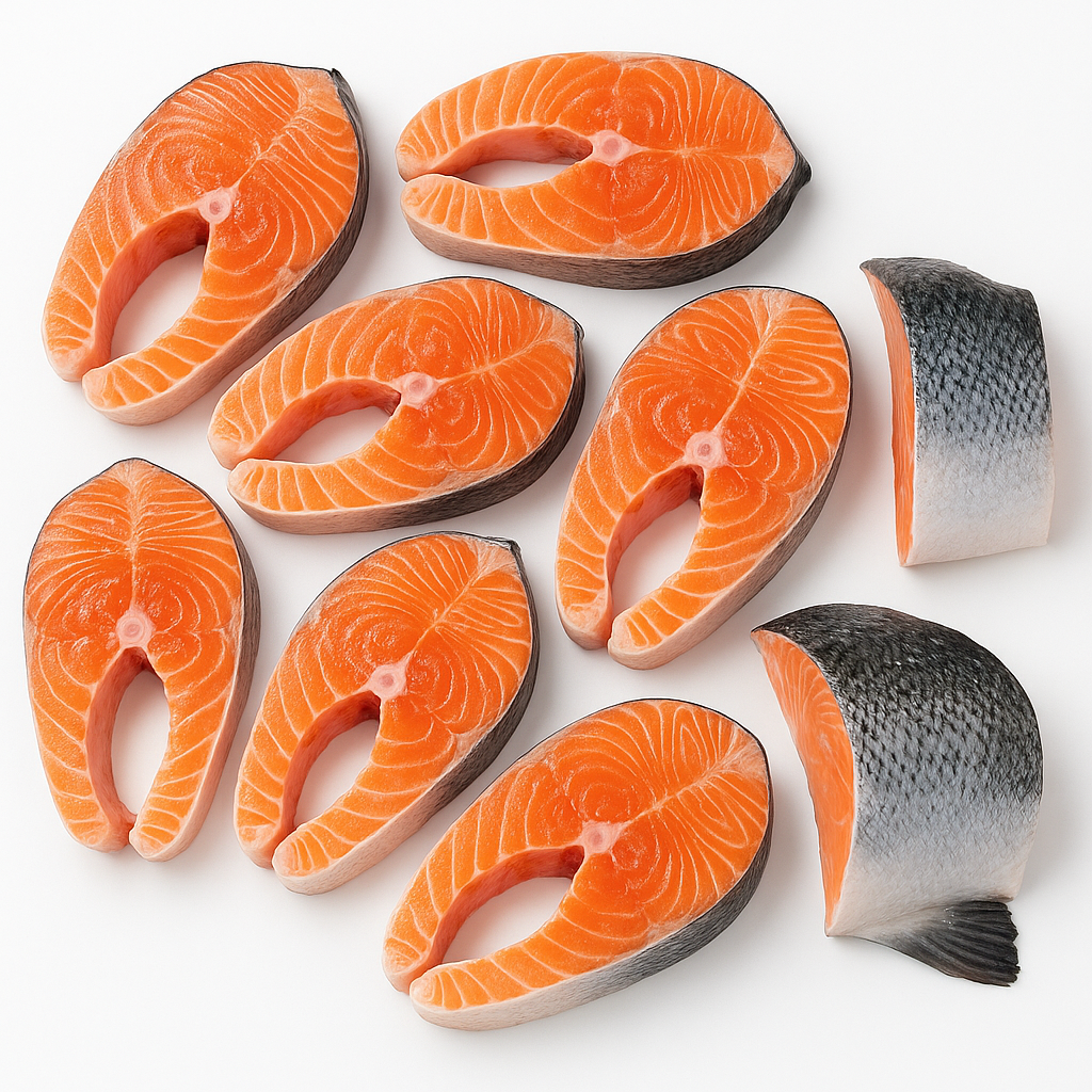 Norwegian Salmon Stake - With Skin & Bone/Kg